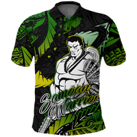 Samoan Warrior Pride Samoa Polynesia Polo Shirt LT2 BLACK - Polynesian Pride