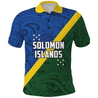 Solomon Islands Polynesian Tribal Flag Style Polo Shirt LT03 - Polynesian Pride