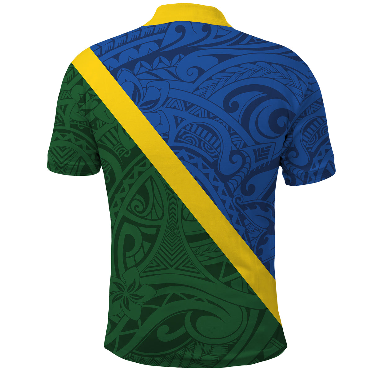 Solomon Islands Polynesian Tribal Flag Style Polo Shirt LT03 - Polynesian Pride