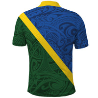 Solomon Islands Polynesian Tribal Flag Style Polo Shirt LT03 - Polynesian Pride
