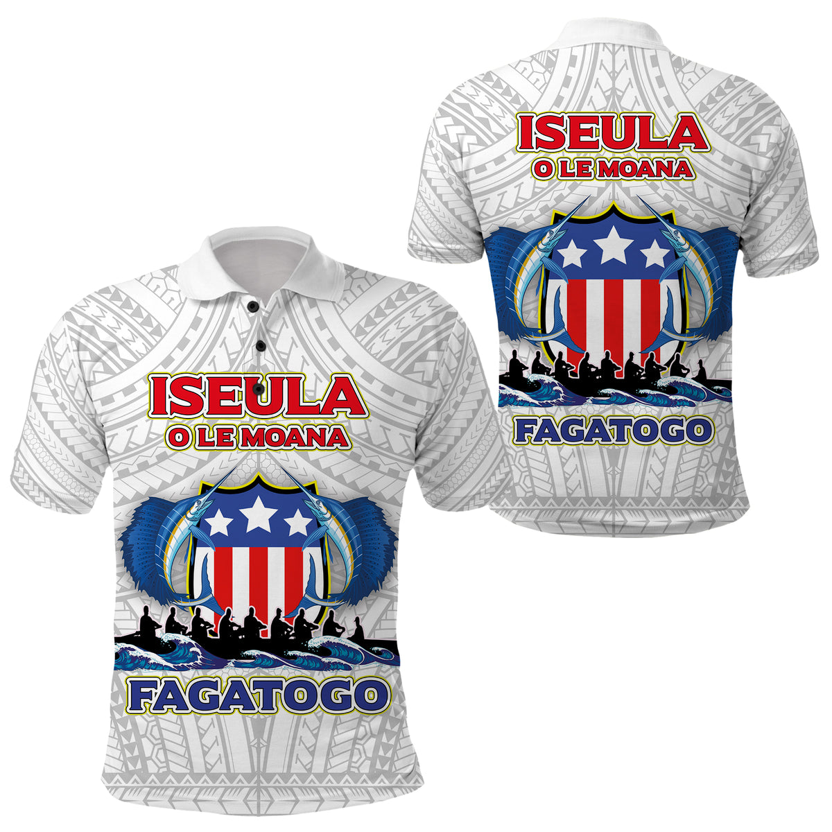 American Samoa Polo Shirt Iseula o le Moana of Fagatogo Pride White Color LT03 White - Polynesian Pride
