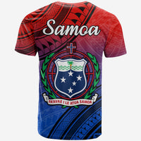 Custom Samoa T Shirt Style Gradient Sporty Original LT13 - Polynesian Pride