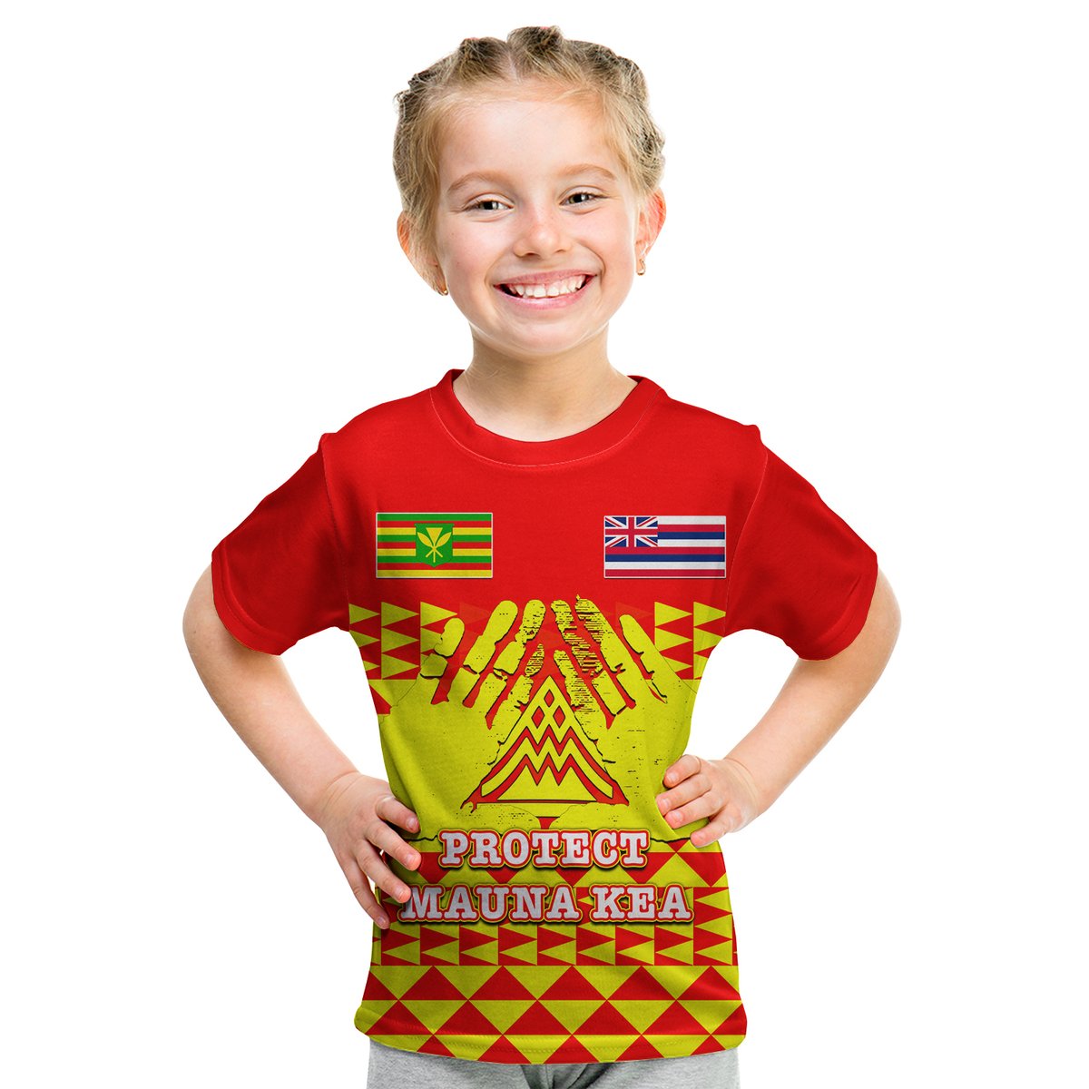 (Custom Personalised)Hawaii T Shirt Kid Protect Mauna Kea LT6 Youth XL Size14 - Polynesian Pride