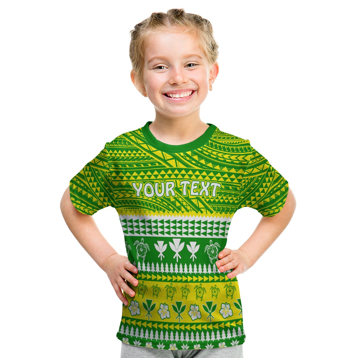 (Custom Personalised) Hawaii Christmas T Shirt Kid Polynesian Mele Kalikimaka Santa Claus LT13 Youth XL Size14 - Polynesian Pride