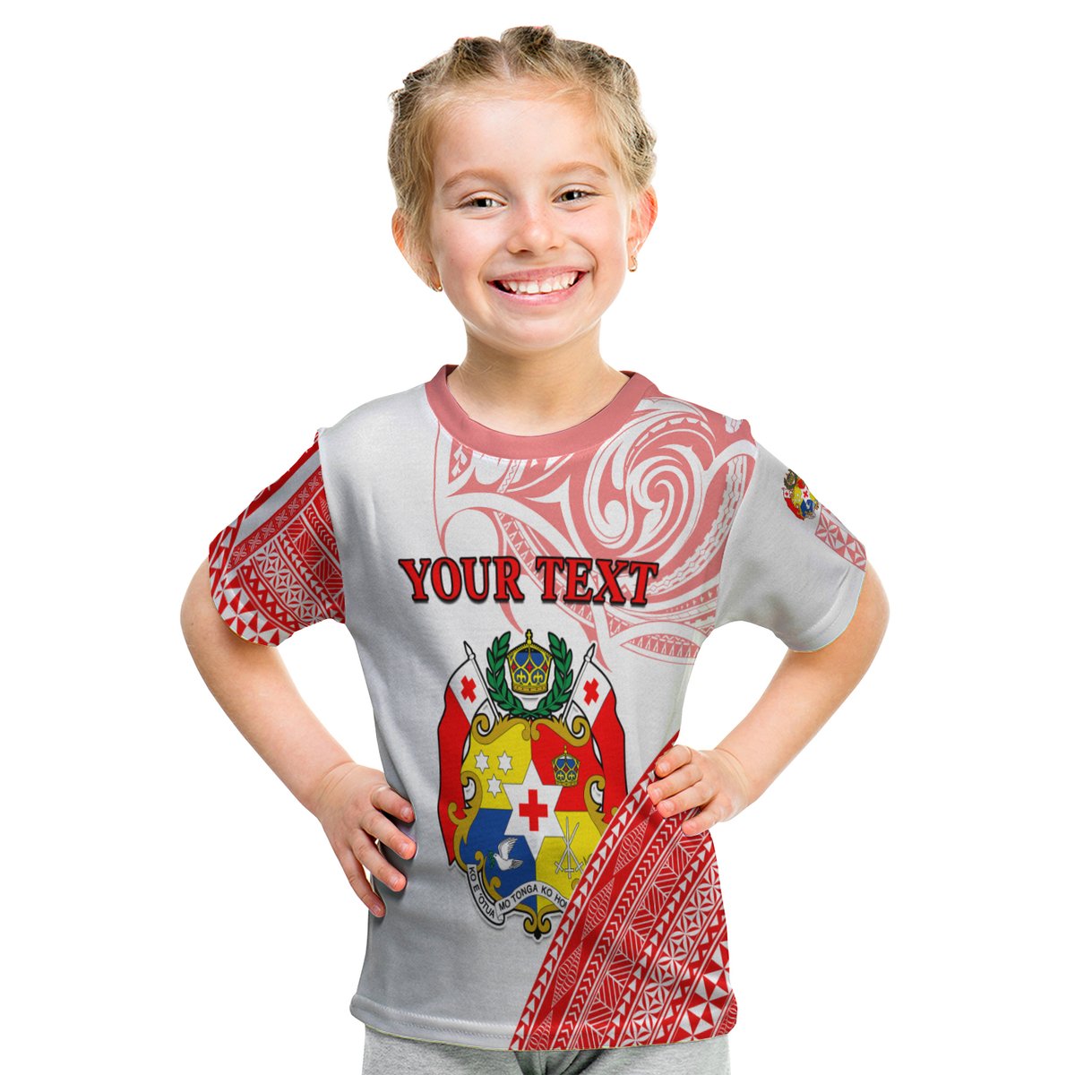 (Custom Personalised) Tonga T Shirt Kid Tongan Pattern Blithesome LT13 Youth XL Size14 - Polynesian Pride