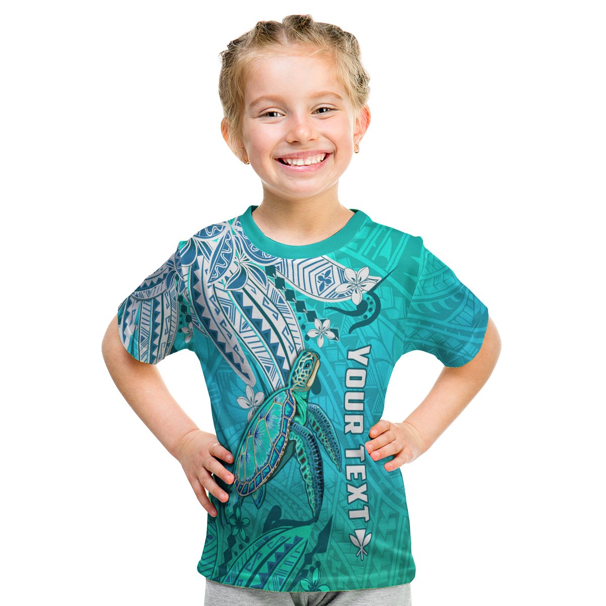 (Custom Personalised) Hawaiian Islands T Shirt Kid Turtle Mix Hawaii Polynesian LT13 Youth XL Size14 - Polynesian Pride