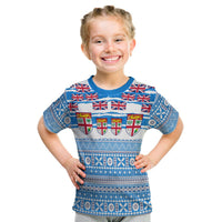 Fiji Polynesian T Shirt Kid Fijian Tropical Flowers LT13 Youth XL Size14 - Polynesian Pride