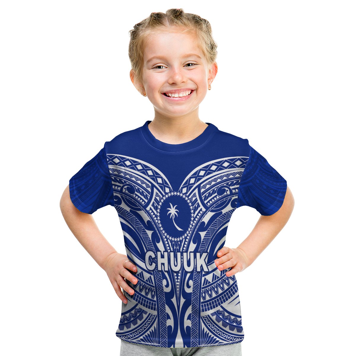 Chuuk T Shirt Kid Micronesia Simple Pattern LT13 Youth XL Size14 - Polynesian Pride