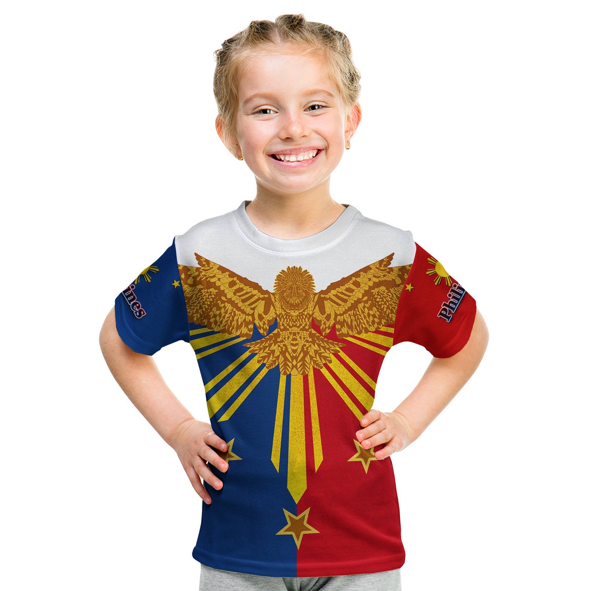 (Custom Personalised)Philippines T Shirt Kid Eagle LT6 Youth XL Size14 - Polynesian Pride