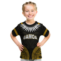 (Custom Personalised) Samoa Ula Nifo Tribal T Shirt KID Gold Style LT6 Youth XL Size14 - Polynesian Pride
