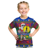 New Caledonia Christmas T Shirt Kid Cool Santa Claus LT6 Youth XL Size14 - Polynesian Pride