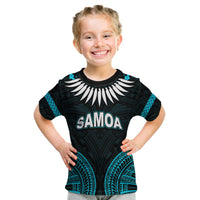 (Custom Personalised) Samoa Ula Nifo Tribal T Shirt KID Blue Style LT6 Youth XL Size14 - Polynesian Pride
