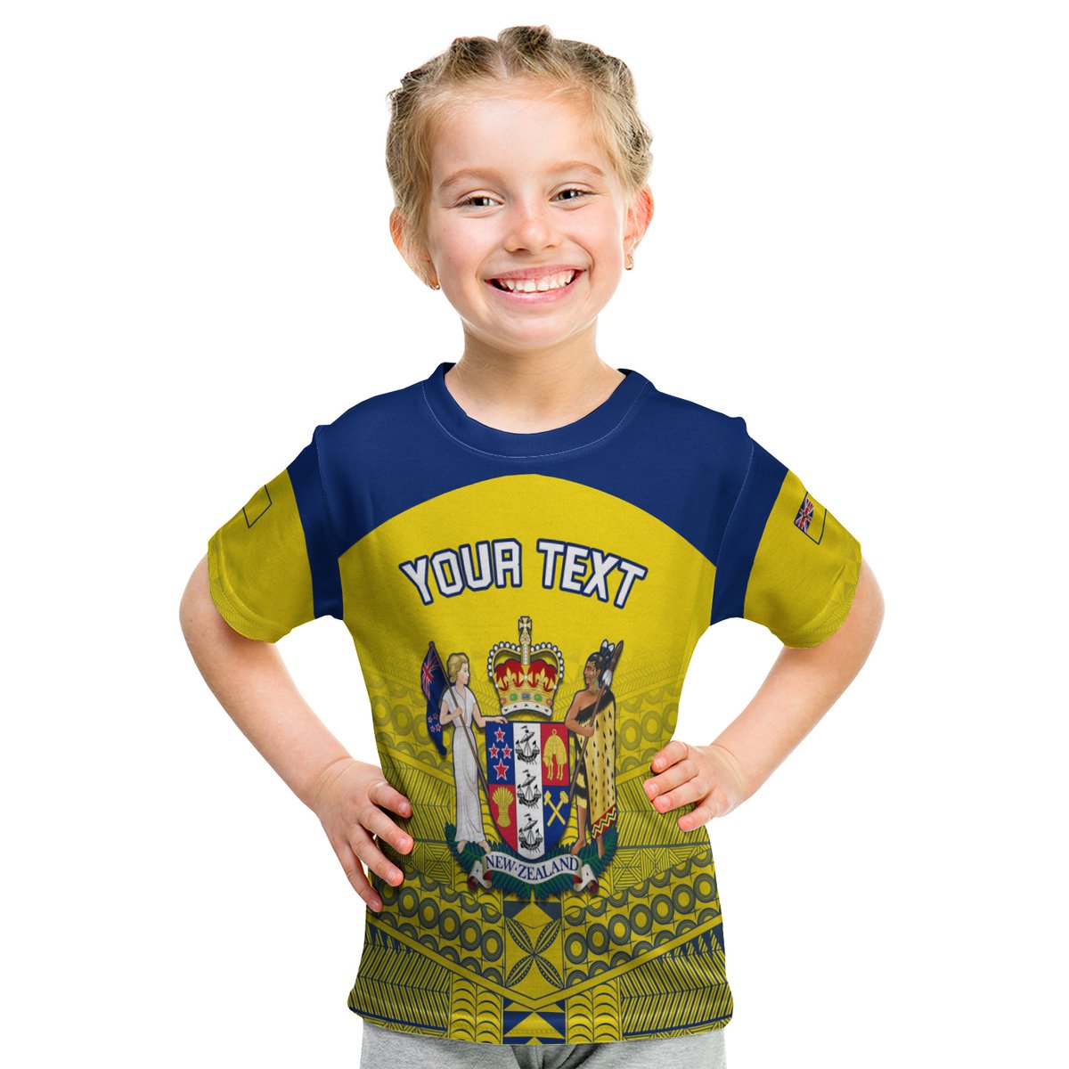(Custom Personalised) Niue T - Shirt Kid Rock Of Polynesia (Golden) LT13 Youth XL Size14 - Polynesian Pride