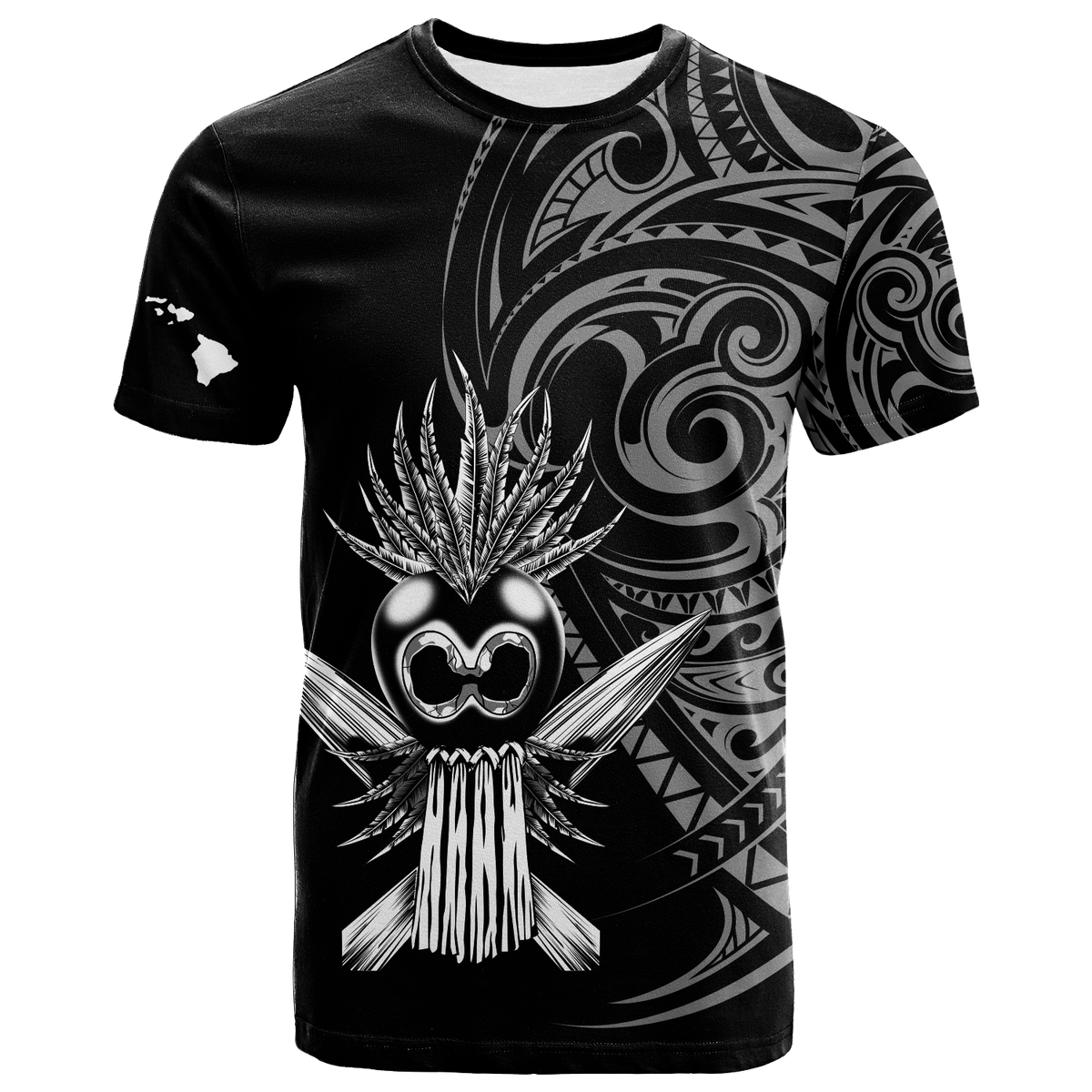 Custom Hawaii Ikaika Warrior T Shirt LT2 - Polynesian Pride