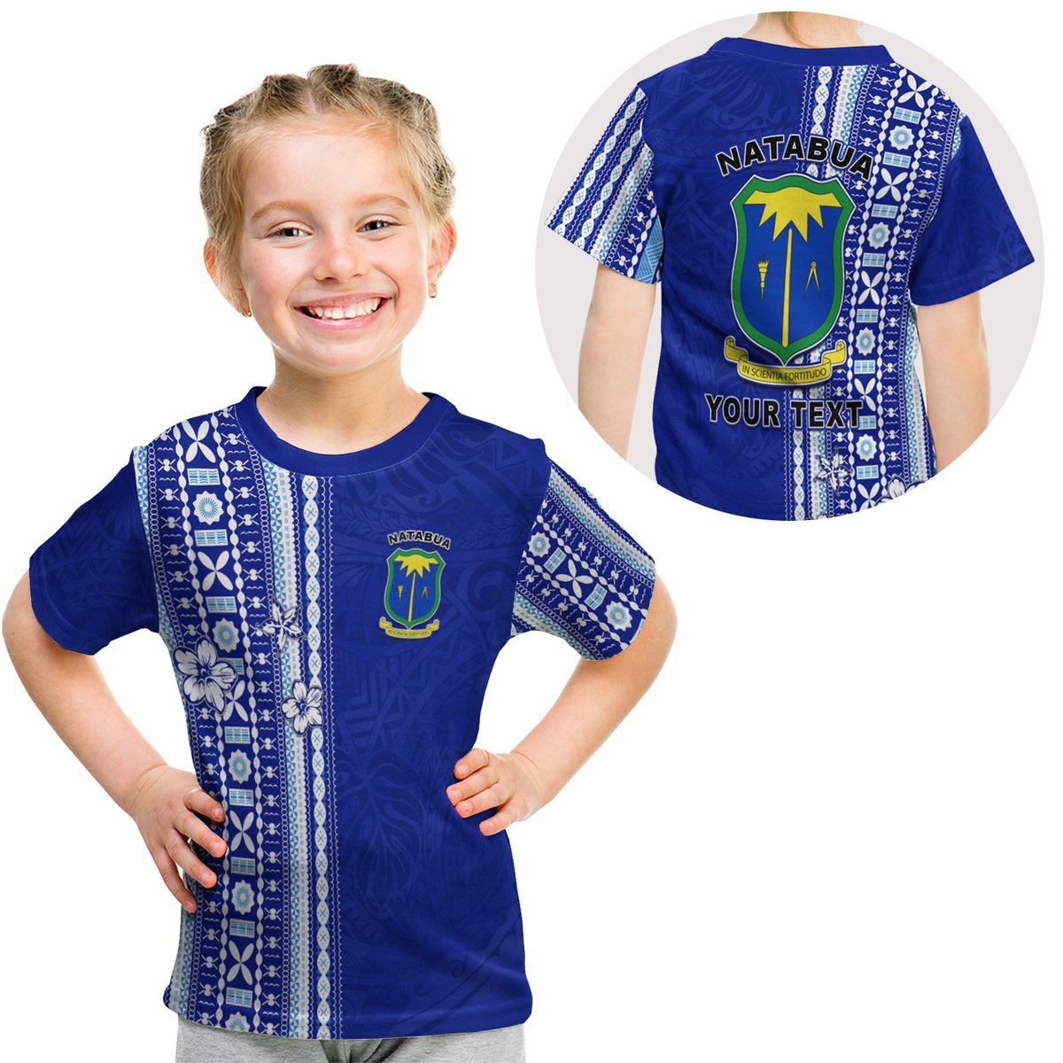 (Custom Personalised) Natabua High School Polynesian T Shirt Kid Lautoka Fiji LT13 Youth XL Size14 - Polynesian Pride