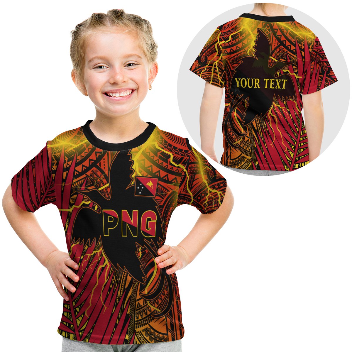 (Custom Personalised) Papua New Guinea T Shirt Kid Style Stalwart Polynesian LT13 Youth XL Size14 - Polynesian Pride
