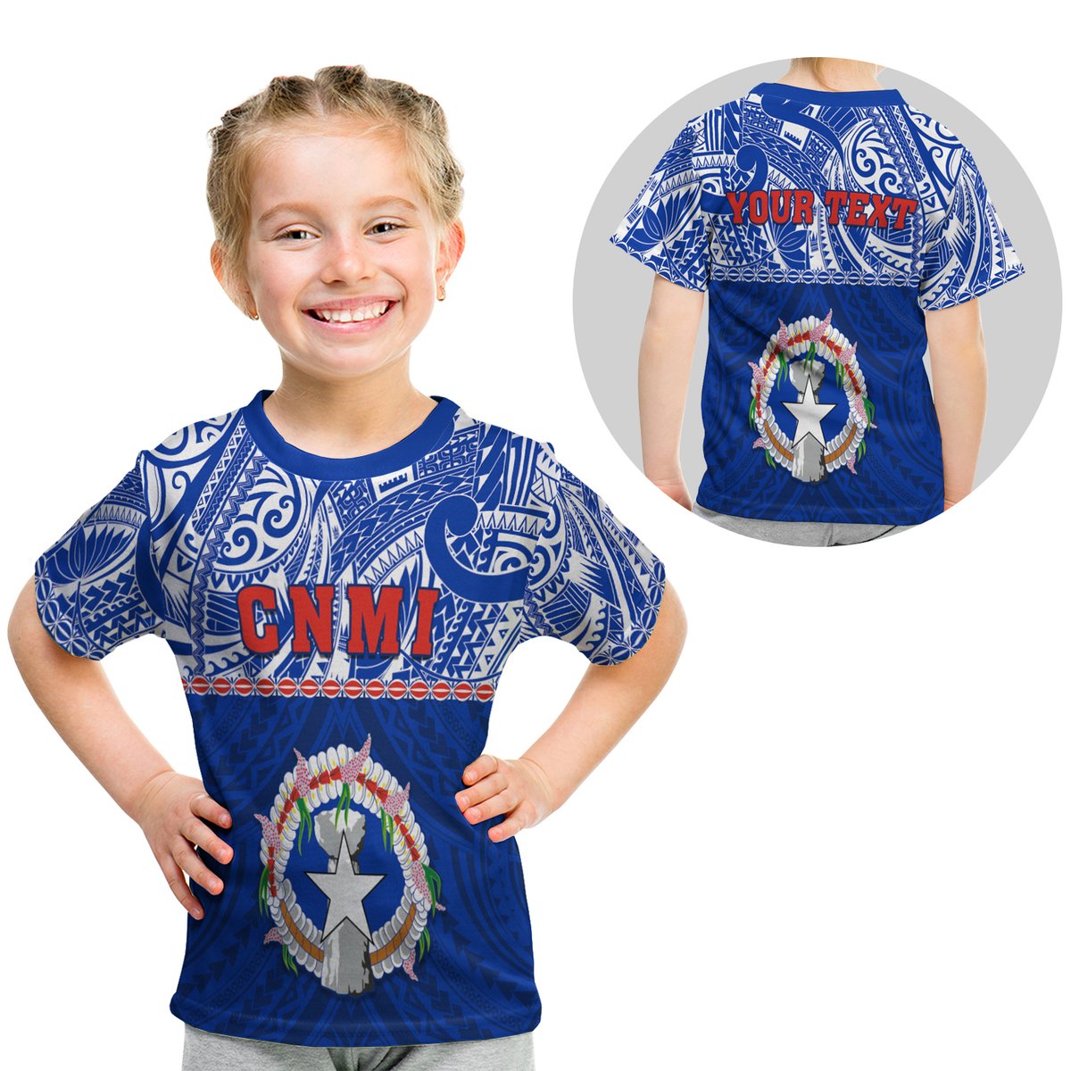 (Custom Personalised) Northern Mariana Islands T Shirt Kid - Polynesian Cnmi Coat Of Arms LT13 Youth XL Size14 - Polynesian Pride