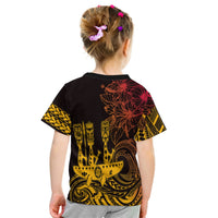 Hawaii Outrigger Canoe Paddling Kid T Shirt Tribal Tiki LT7 - Polynesian Pride