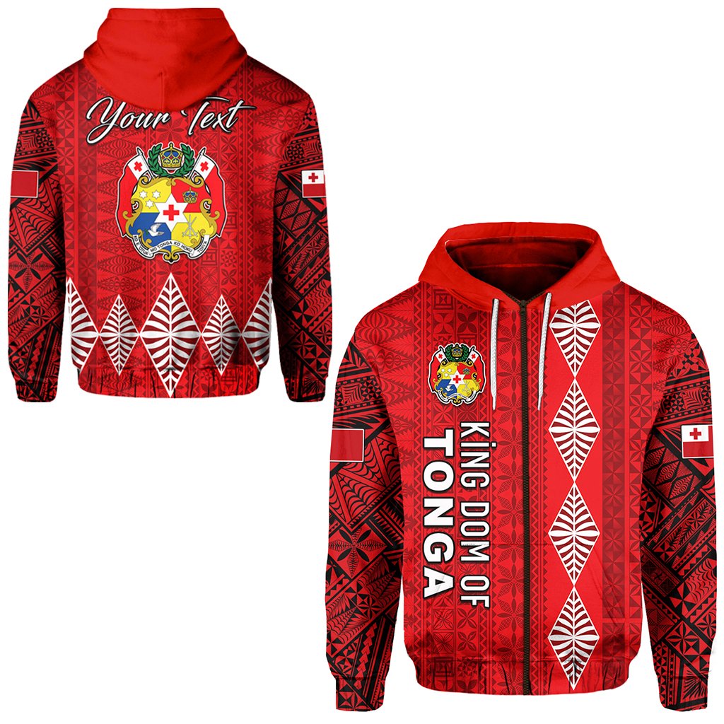 Custom Kingdom of Tonga Zip Hoodie 2021 Tonga National Day LT13 Unisex Red - Polynesian Pride