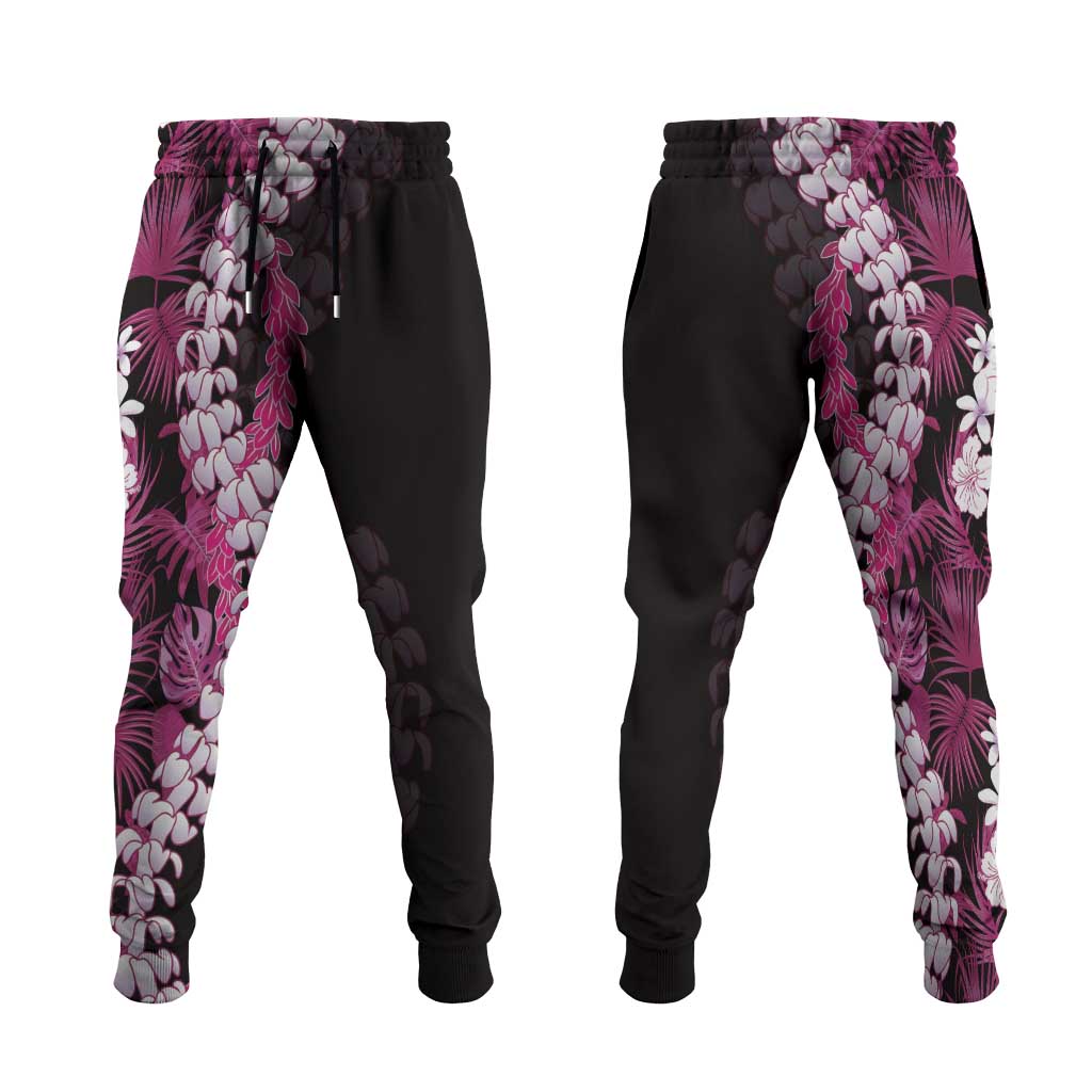 Akala Aloha Hawaii Lei Jogger Pants Tropical Flowers Elegant Vibe - Polynesian Pride