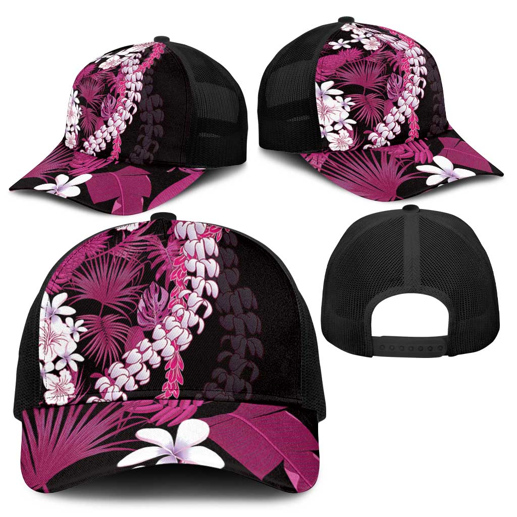 Akala Aloha Hawaii Lei Mesh Trucker Cap Tropical Flowers Elegant Vibe - Polynesian Pride
