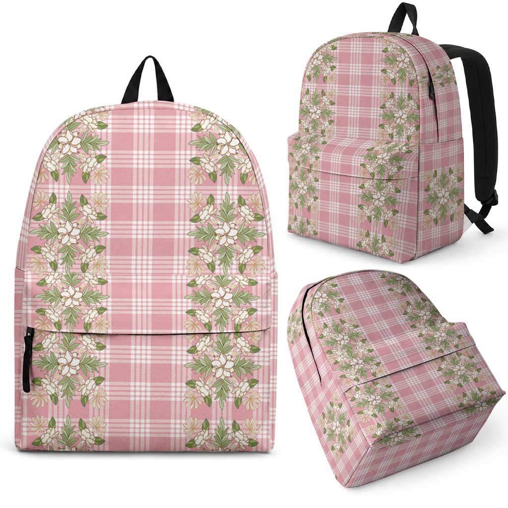 Akala Hamele Hawai'i Palaka Squares Maile Leaf Backpack Flowers Hawaiian Quilt Patterns LT9 - Polynesian Pride