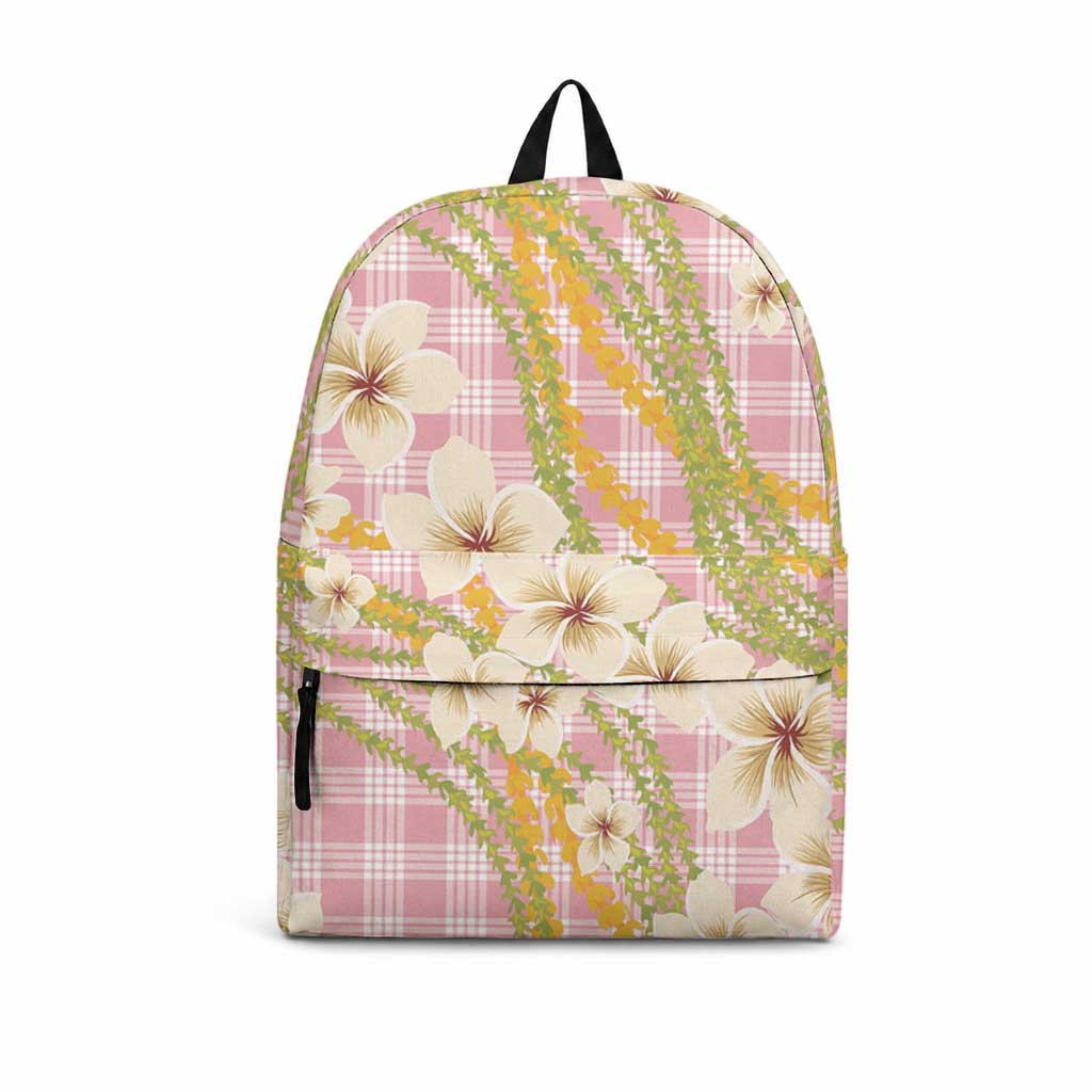 Akala Hamele Palaka Plumeria Backpack Puakenikeni and Maile Lei LT9 Dusty Rose - Polynesian Pride