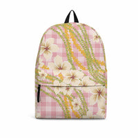 Akala Hamele Palaka Plumeria Backpack Puakenikeni and Maile Lei LT9 Dusty Rose - Polynesian Pride
