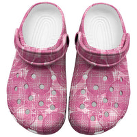 Alaka Hawaii Breadfruit Palaka Motifs Clogs Shoes LT14 Pink - Polynesian Pride