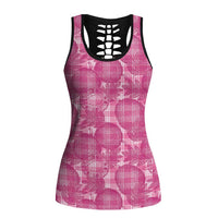 Alaka Hawaii Breadfruit Palaka Motifs Hollow Tank Top LT14 Female Pink - Polynesian Pride