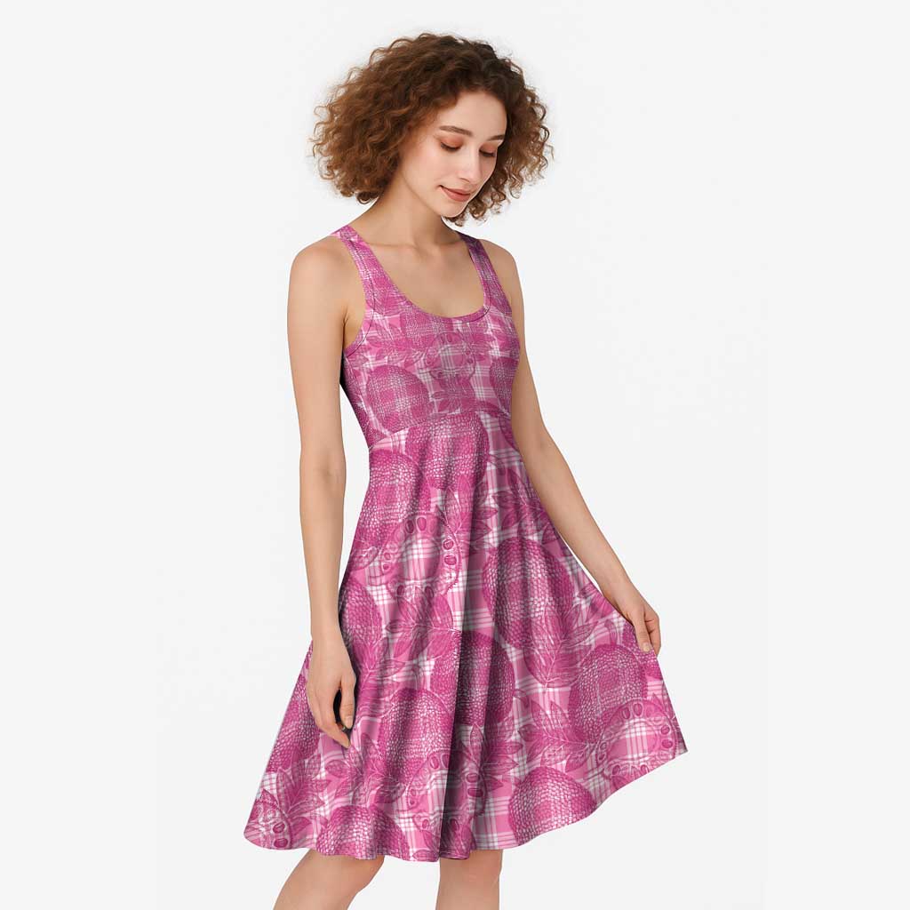 Alaka Hawaii Breadfruit Palaka Motifs Midi Dress LT14 - Polynesian Pride