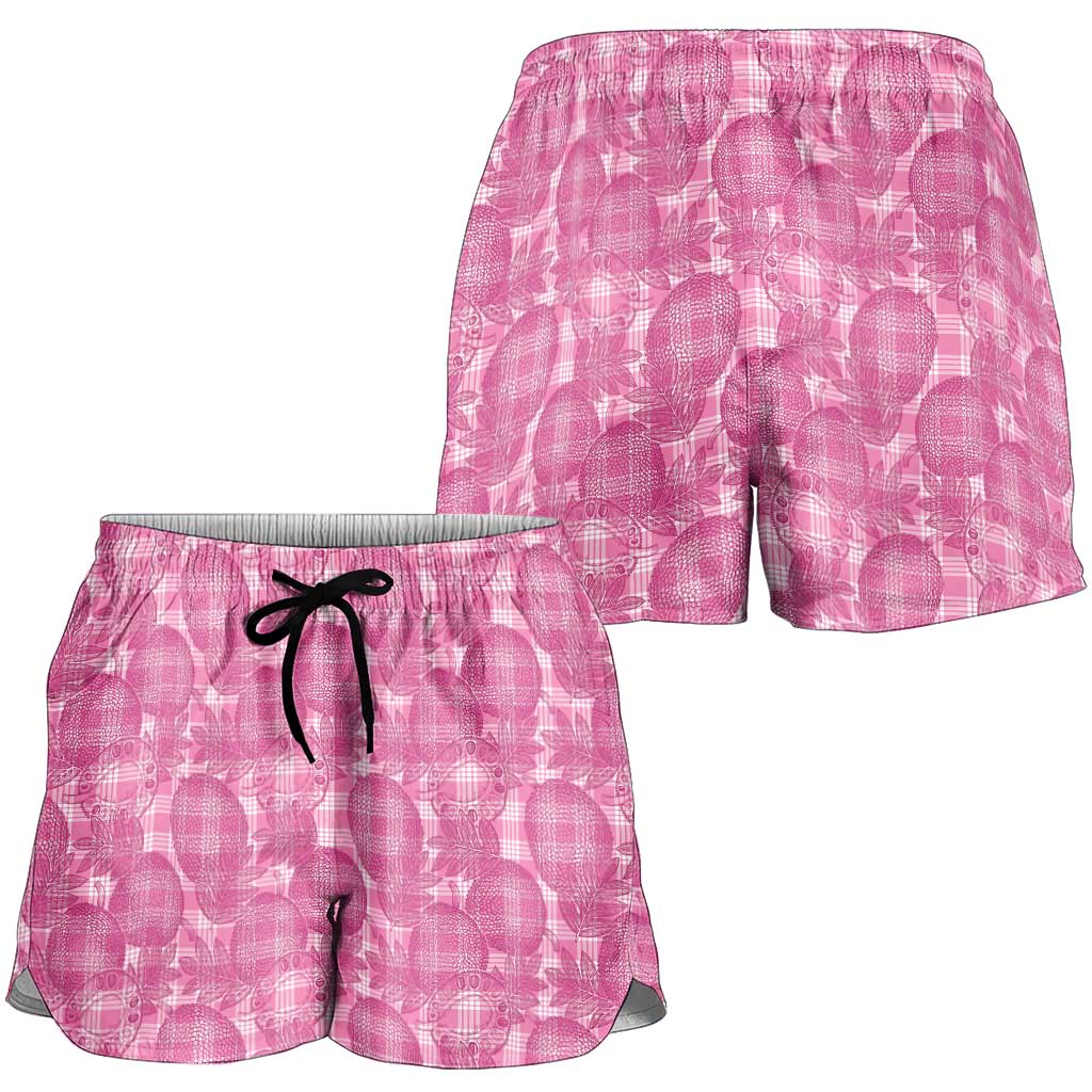 Alaka Hawaii Breadfruit Palaka Motifs Shorts for Women LT14 - Polynesian Pride