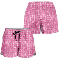 Alaka Hawaii Breadfruit Palaka Motifs Shorts for Women LT14 - Polynesian Pride