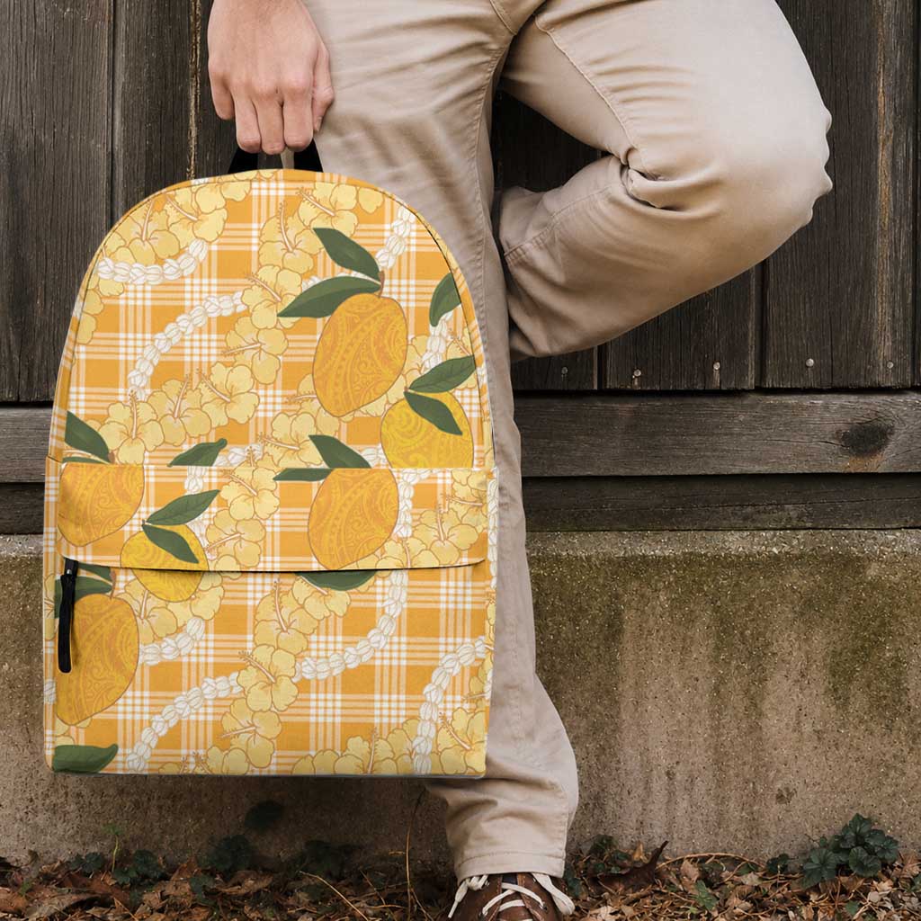 Alani Hawaiian Mango Palaka Backpack Aloha Hibiscus Pikake Lei LT9 - Polynesian Pride