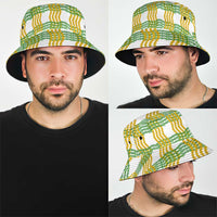 Aloha Hawaii Ilima Maile Lei Bucket Hat Palaka Inspired Hawaiian-plaid White LT14 - Polynesian Pride
