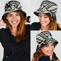 Aloha Hawaii Kalo Pikake Lei Bucket Hat Chest Tattoo Black Hawaiian Pattern LT14 - Polynesian Pride