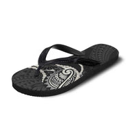 Aloha Hawaii Kalo Pikake Lei Flip Flops Chest Tattoo Black Hawaiian Pattern