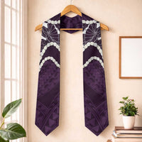 Aloha Hawaii Kalo Pikake Lei Graduation Stole Chest Tattoo Purple Hawaiian Pattern LT14 One Size Purple - Polynesian Pride