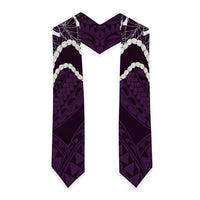 Aloha Hawaii Kalo Pikake Lei Graduation Stole Chest Tattoo Purple Hawaiian Pattern LT14 - Polynesian Pride