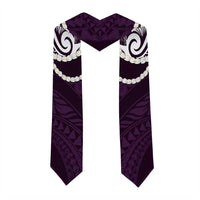 Aloha Hawaii Kalo Pikake Lei Graduation Stole Chest Tattoo Purple Hawaiian Pattern LT14 - Polynesian Pride
