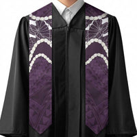 Aloha Hawaii Kalo Pikake Lei Graduation Stole Chest Tattoo Purple Hawaiian Pattern LT14 - Polynesian Pride