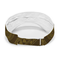 Aloha Hawaii Kalo Pikake Lei Sun Visor Cap Chest Tattoo Gold Hawaiian Pattern