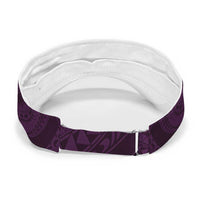 Aloha Hawaii Kalo Pikake Lei Sun Visor Cap Chest Tattoo Purple Hawaiian Pattern