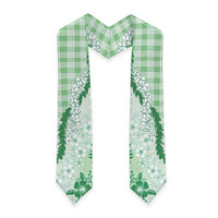 Aloha Hawaii Palaka Graduation Stole Green Plumeria Lei LT05 - Polynesian Pride