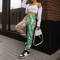 Aloha Hawaii Palaka Tuberose Lei Jogger Pants Hawaiian Quilt Seamless Style LT14 - Polynesian Pride