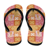 Aloha Hawaii Quilt Floral Patchwork Style Flip Flops LT14 - Polynesian Pride