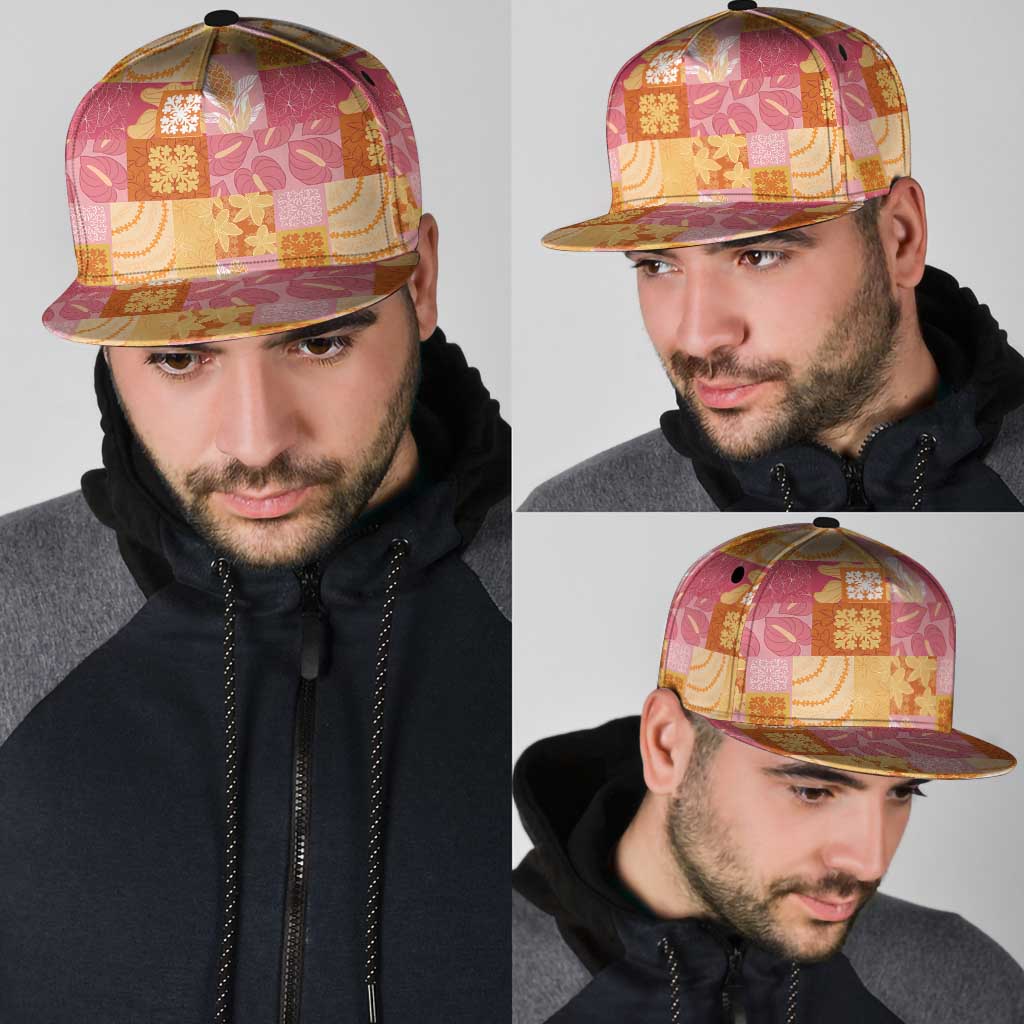 Aloha Hawaii Quilt Floral Patchwork Style Snapback Cap LT14 - Polynesian Pride