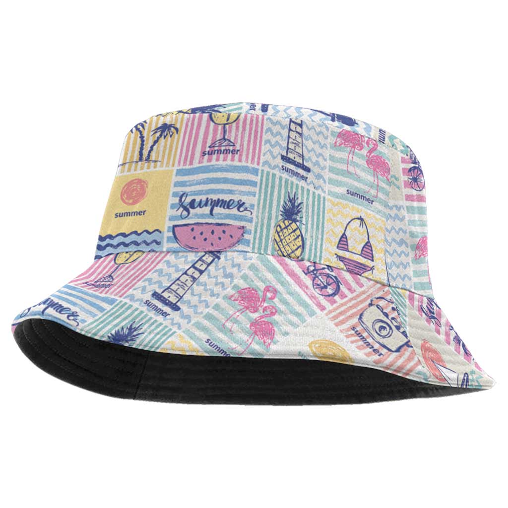 Aloha Summer Posters Grunge Textures Bucket Hat LT01 One Size Multicolor - Polynesian Pride