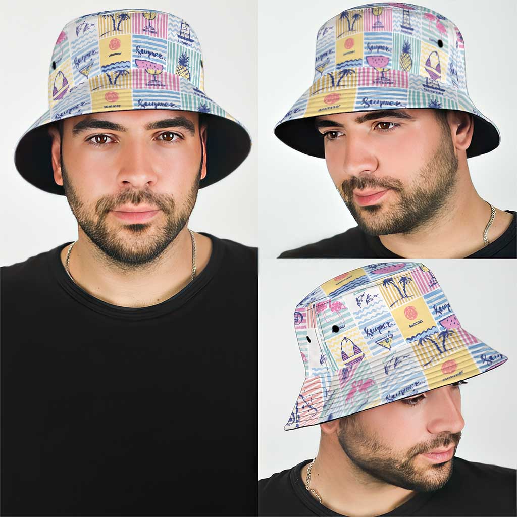 Aloha Summer Posters Grunge Textures Bucket Hat LT01 - Polynesian Pride