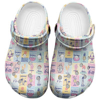 Aloha Summer Posters Grunge Textures Clogs Shoes LT01 Multicolor - Polynesian Pride